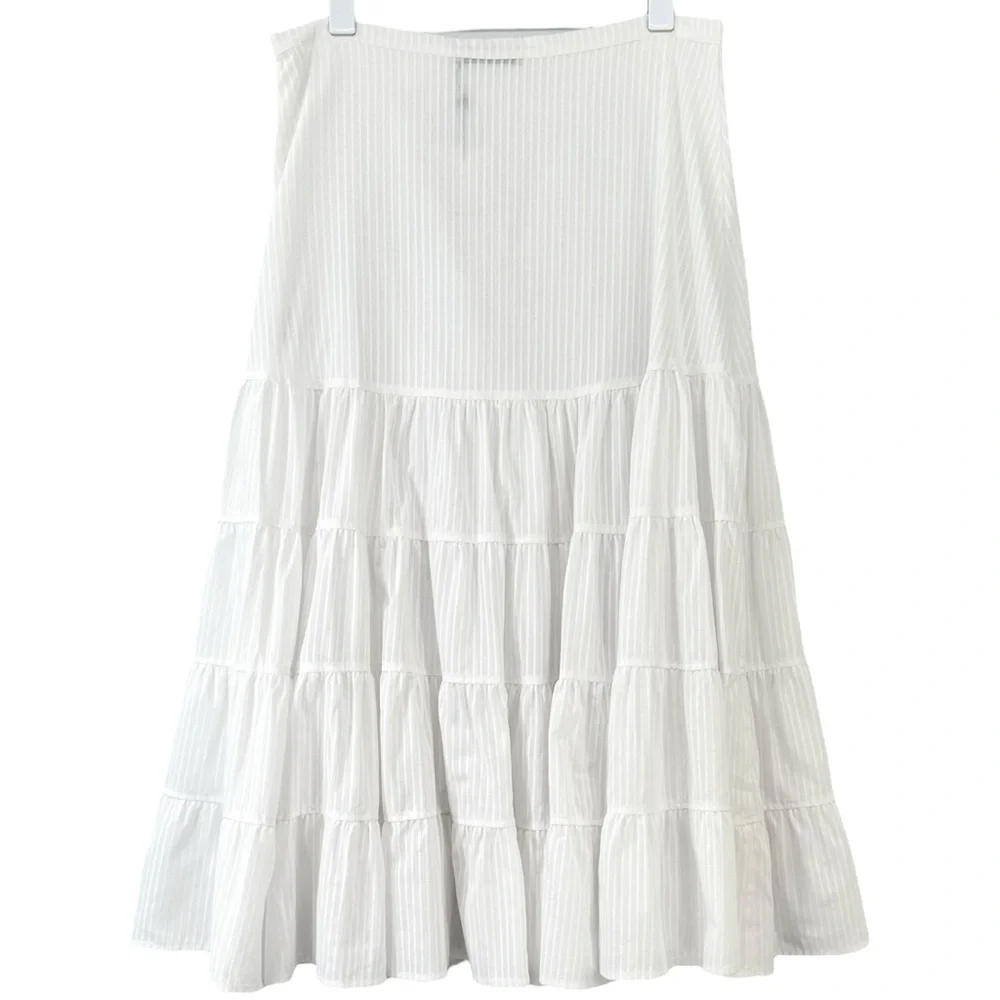 NWT Paloma Wool Long Etoile - White Cotton Blend Gathered Midi Maxi Skirt sz 38 - Picture 5 of 16